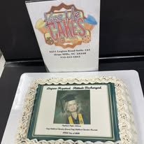 Memorial photo sheet cake from Kiss Me Cakes
