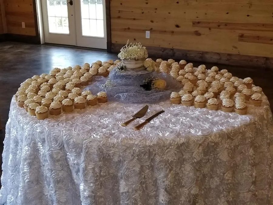 Wedding cupcake table from Kiss Me Cakes