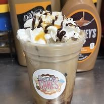 Whipped caramel iced drink from Kiss Me Cakes
